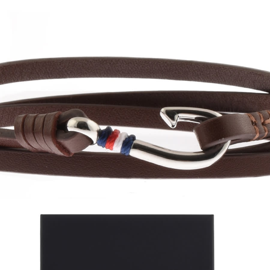 Alternative Image for ProductTommy Hilfiger Leather Nautical Bracelet Brown3